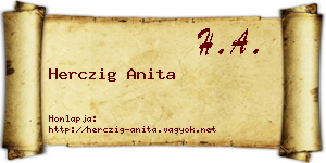 Herczig Anita névjegykártya